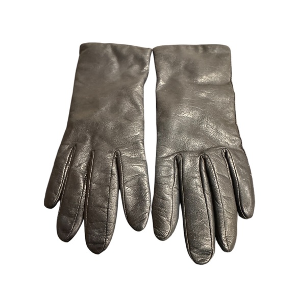 Fownes size 7 black leather gloves cashmere lined - Picture 5 of 5